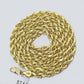Real 14K Yellow Solid Gold Rope Chain 2-8mm  Necklace  20-24'' inches Lobster