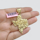 14k Yellow Gold Rope Chain 18'' Inch Necklace Texas Map Charm Pendant Real 14kt
