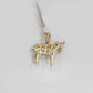 Real 10k Yellow Gold Diamond Goat Charm & Natural Diamonds 0.75 CT GOAT Pendant
