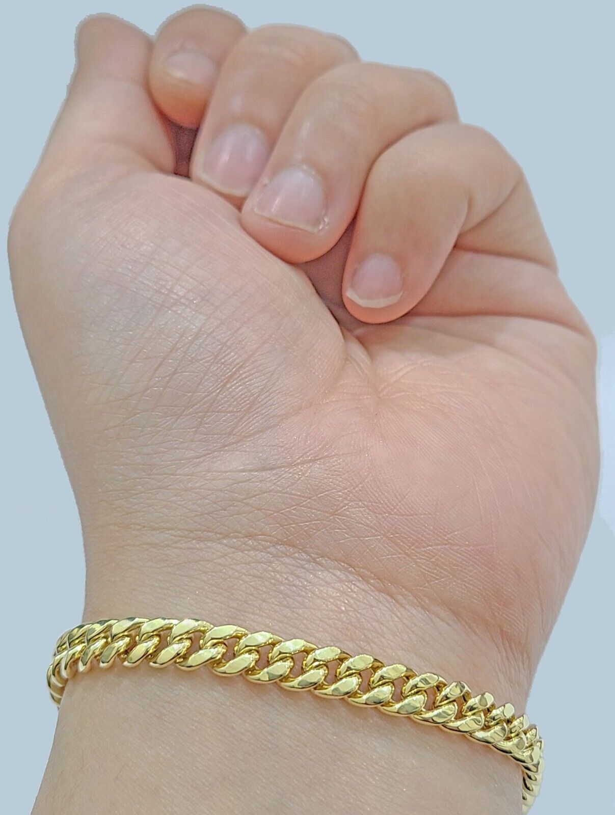 24K Gold Plated over Stainless Steel Miami Cuban Link Bracelet 14MM  7.5-9.5