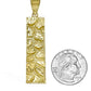10k Yellow Gold Nugget Bar Charm Pendant 1'' Inch Necklace Chain SALE Real 10kt
