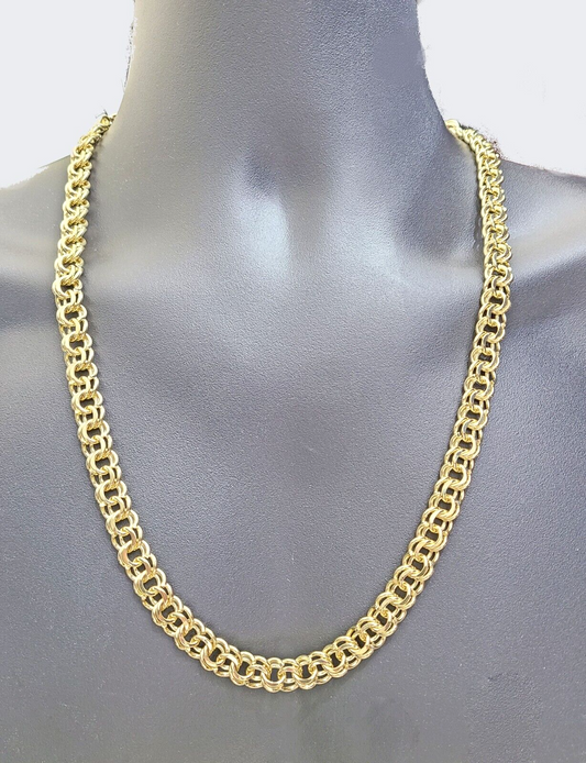 Real 10k Yellow Gold Necklace 10mm Chino Chain 26'' Inches Unisex