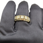 Real Diamond Mens Ring 14k Real Gold Band 14kt Yellow Gold 10" Genuine Diamonds