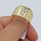 Real 10k Gold Men's Ring Cross size 9 10kt Yellow gold, Male casual pinky Band