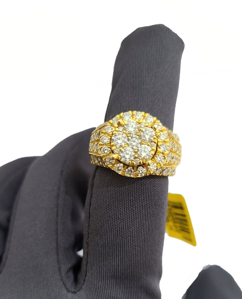 Real 10k Yellow Gold Diamond Ring White Genuine 2.56CT Diamonds 10kt Size 10