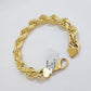 Real 10k Yellow Gold 10mm Rope Bracelet 9 inch Men's 10kt Solid Heavy & Strong