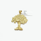 Real 10k Yellow Gold Money Tree Charm Pendant 1.6 Inch 10kt For Chain