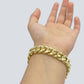 Real 10k Yellow Gold 11mm Miami Cuban Link Bracelet 9" inch For Men's