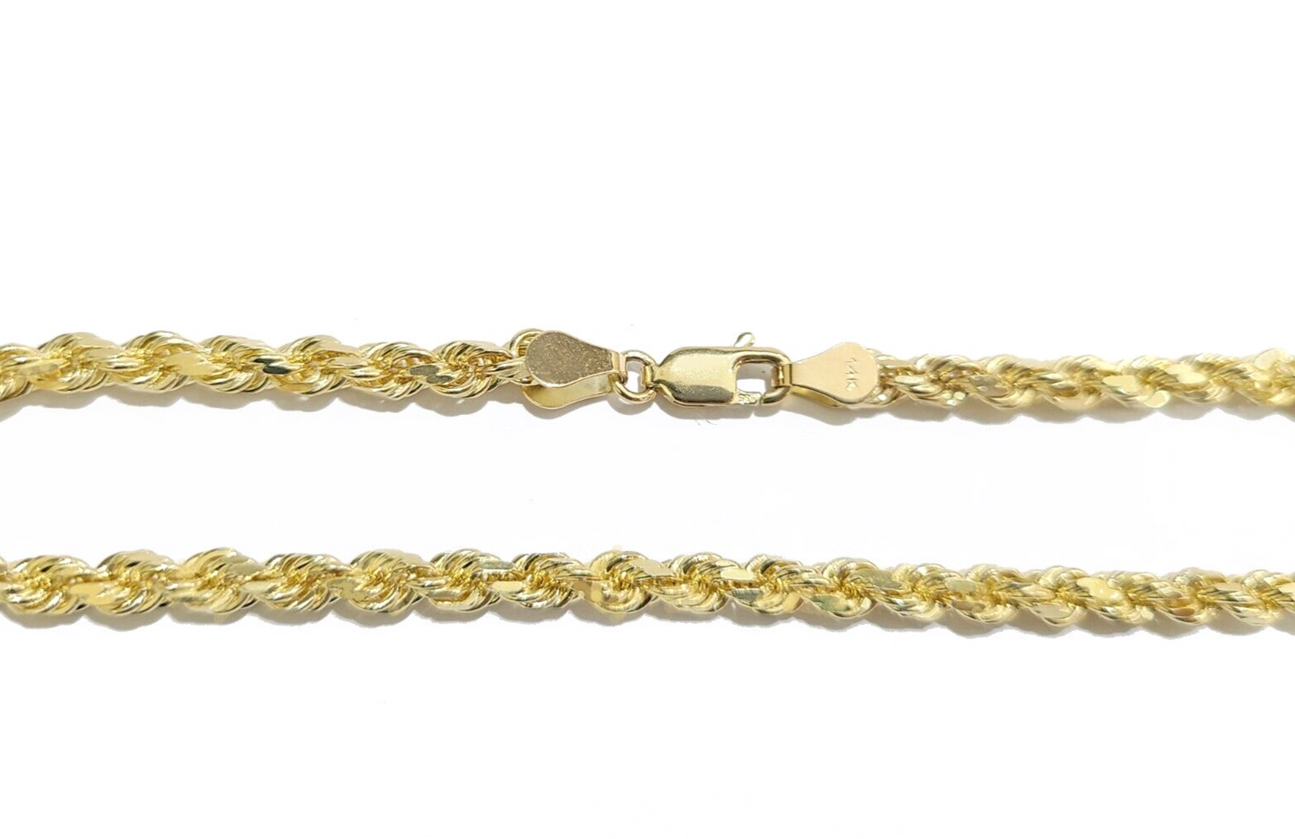 Real 14k Yellow Solid  Gold 3mm Rope  Bracelet 8.5'' inch 14kt Unisex