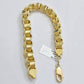 Real 10k Gold Bracelet Byzantine Box 9 Inch 8.5mm 10kt Yellow Gold Men's Genuine
