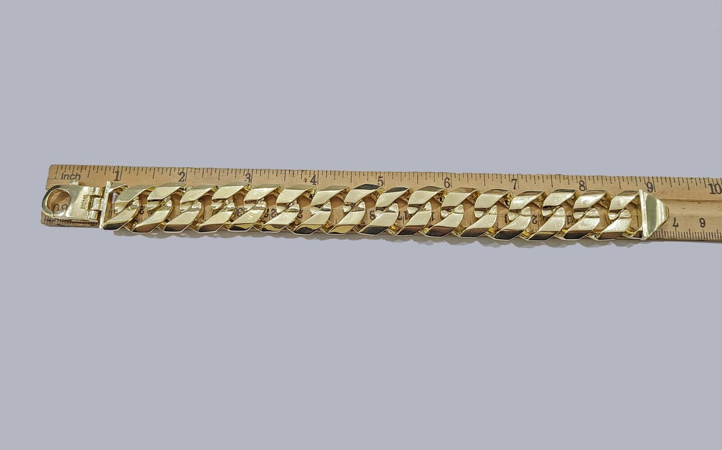 Real 10k Yellow Gold 18mm Miami Cuban Link Bracelet 9''inch 10kt Unisex