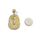 Real 10k Gold Pharaoh Head Charm Pendant 2" 10kt Yellow Gold For Chain