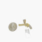 Real 10k Yellow Gold Gun Diamond Charm Pendant 10kt for Chain Men Women