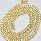 Real 10k Yellow Gold Chain 24 Inch 6mm Miami Cuban Link SOLID 10kt Strong Link