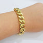 13mm 14k Yellow Gold Bracelet 9 Inch Miami Cuban Link Box Clasp Men's REAL 14kt