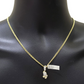 Real 10k Yellow Gold 3mm Miami Cuban Chain 20" inch Necklace Praying Hand Charm