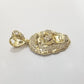 Real 10k Yellow Gold Charm Lion Head Pendant 10kt Gold