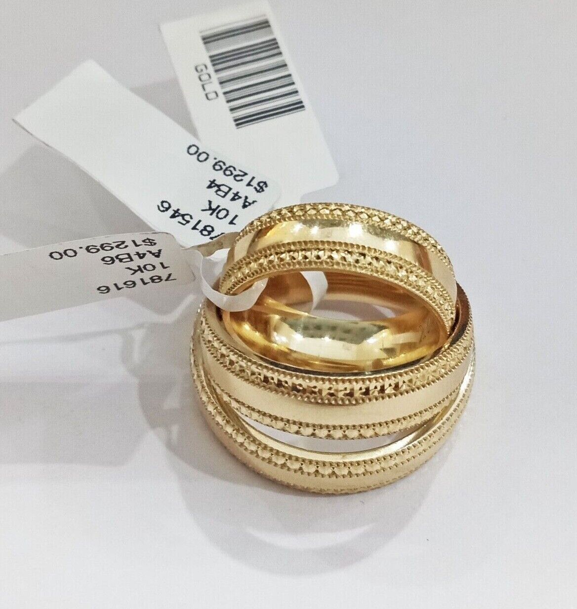 Real 10k Yellow Gold Ladies Ring Band Wedding Band For women 10kt gold Size 5.5