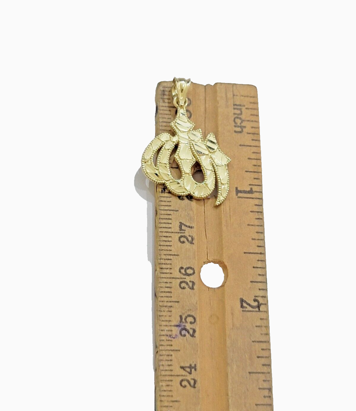 10k Gold Allah Charm Miami Cuban Chain 20" 3mm Necklace Pendant , REAL 10kt SET