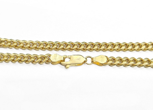 Real 10kt Yellow Gold Miami Cuban Bracelet 10k Unisex 8 Inches 4mm Lobster Lock