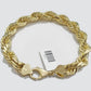 Real 10k Yellow Gold 10mm Rope Bracelet 9 inch Men's 10kt Solid Heavy & Strong