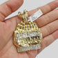 Real 10kt Yellow Gold Praying Hand Last Supper Pendant charm 3D style