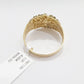Real 10k Yellow Gold Nugget Ring Band size 10.5 10kt gold Casual  Pinky
