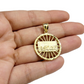 Real 10k Gold Rope Chain Last Supper Pendant Set, 24 Inch 3mm necklace & Charm