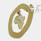 10k Yellow Gold Africa Map Miami Cuban Chain Charm Pendant 18 Inch Necklace SALE
