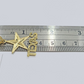 Real 10k Yellow Gold Texas Star Charm 1'' inches  Pendant 10kt for Chain