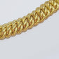 14k Yellow Gold Flat Byzantine Bracelet 7.5" Inch 17mm Real 14kt Box Lock Ladies