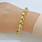 Real 10k Gold Bracelet Byzantine Box 8 Inch 8.5mm 10kt Yellow Gold Men's Genuine