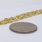 Real 14k Yellow Gold Necklace Rope Chain 6mm 26" inch 14kt Men's Chain For Charm