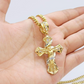 14k Gold Cross Charm Miami Cuban Link Chain 5mm 26'' Necklace 14kt Pendant SALE