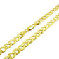 10k Yellow Gold Cuban Curb Link Chain 8mm Necklace 26'' Real 10kt Lobster Lock