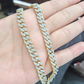 Real 10kt Solid Yellow Gold Miami Cuban Diamond Bracelet Unisex 9'' Inches 7mm