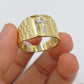 Real 10k Gold Men's Ring Cross size 9 10kt Yellow gold, Male casual pinky Band