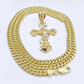 14k Gold Cross Charm Miami Cuban Link Chain 5mm 26'' Necklace 14kt Pendant SALE