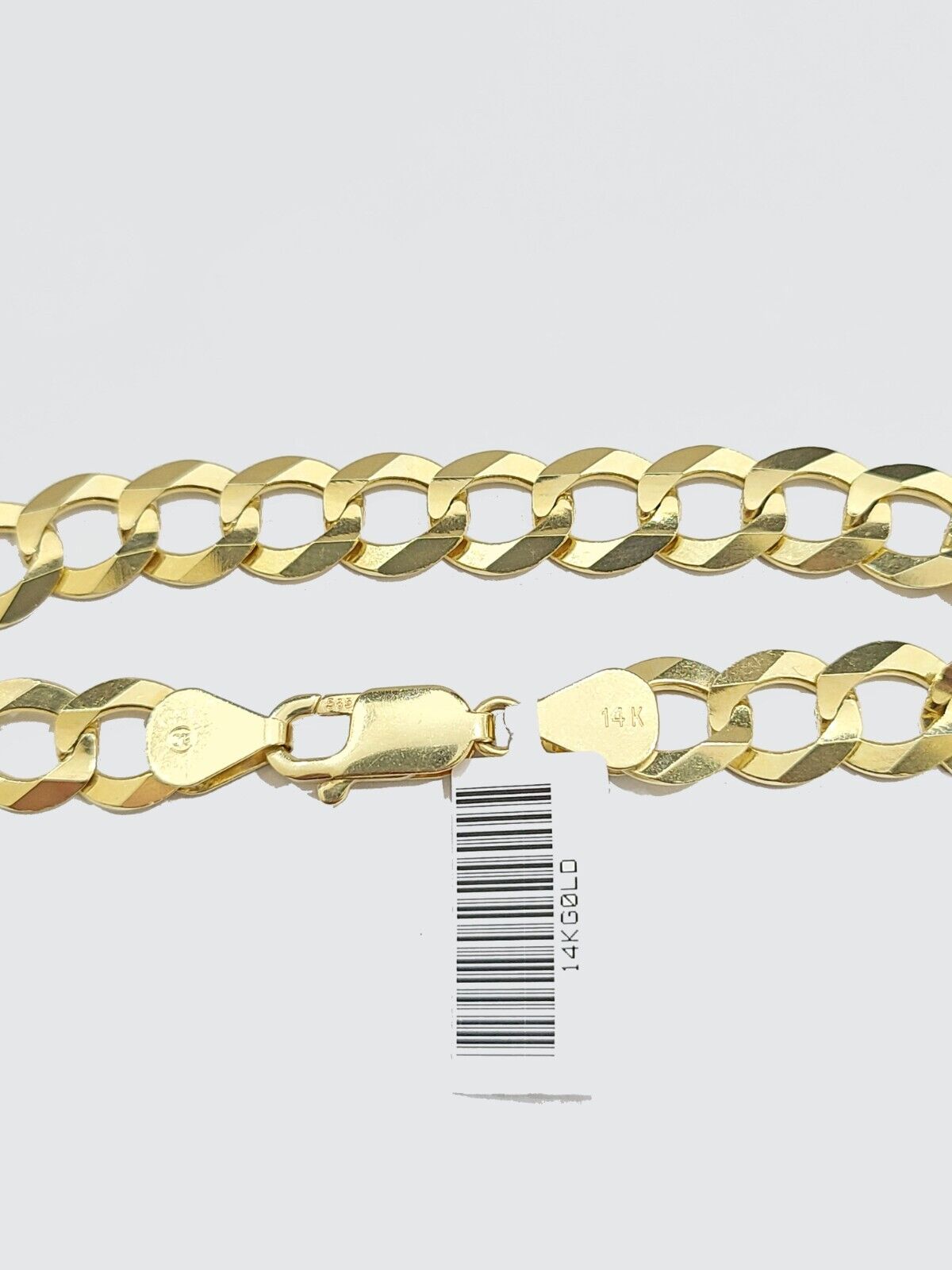 Real 14k Yellow Solid  Gold 9mm Cuban Curb Link Bracelet 8'' inch 14kt Unisex