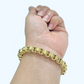 Real 10k Yellow Gold 8mm Box Byzantine Bracelet 8" inch 10kt Unisex Men Women