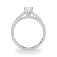 Real 14k White Gold IGI Certified 1.25CT Lab Created VS Diamond Ring Oval Shaped