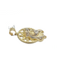 10k Gold Circular Jesus Star Head Charm Rope Chain Necklace 6mm 28'' Set Pendant