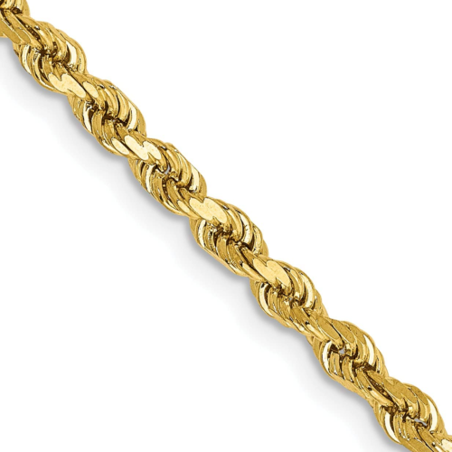 Real 14k Solid Yellow Gold Necklace Rope Chain 6mm 24" Inch 14kt Chain Unisex