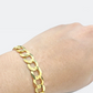 Real 14k Yellow Solid  Gold 9mm Cuban Curb Link Bracelet 8'' inch 14kt Unisex